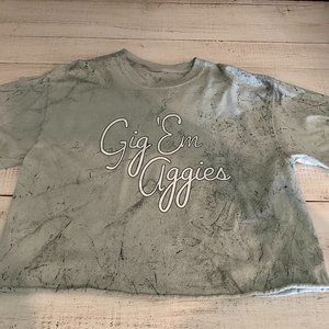 Gig'em Aggies Half Top Tee